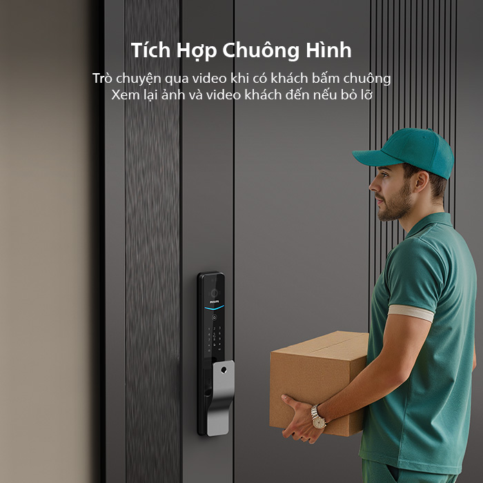 Khóa thông minh Philips DDL720-FVP tích hợp chuông hình siêu tiện lới